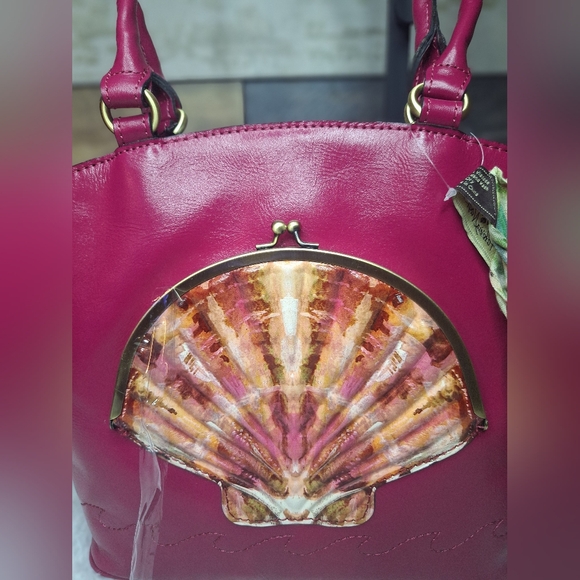 Patricia Nash Zorita Fuchsia Pink Women's Bag with Scarf Accent NWT - Picture 9 of 15